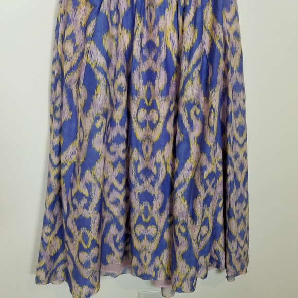 Maria Cher Moreno Maive Printed Midi Dress Women Sz S Blue Summer Boho Beach - Picture 4 of 11